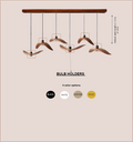 Infographic detailing wing type dimensions and color options for bird pendant lights