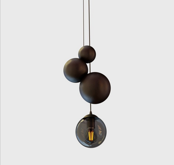 Wooden bubble plug-in pendant light - Brebeneskul 2035