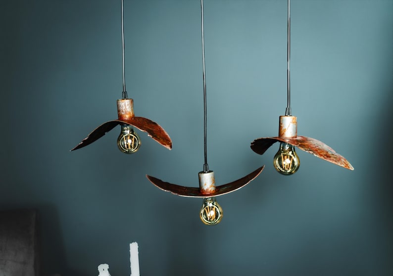 Minimalist Rustic Metal Pendant Light