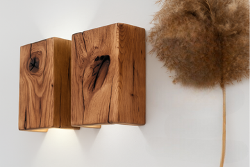 Hardwired Wooden wall sconce - Stih 1704 - Medium