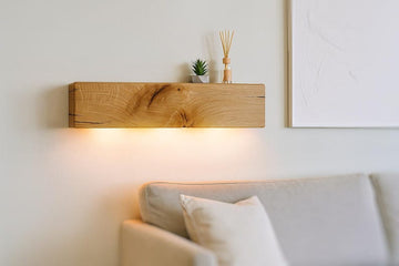 Reclaimed Oak Floating Wall Sconce Shelf