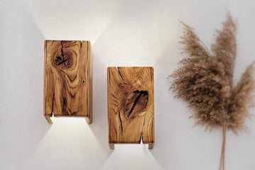 Hardwired Wooden wall sconce - Stih 1704 - Large
