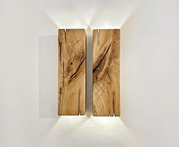 Wandlampe Reclaimed Wood Wall Lamp – Plug-in/Hardwired Sconce