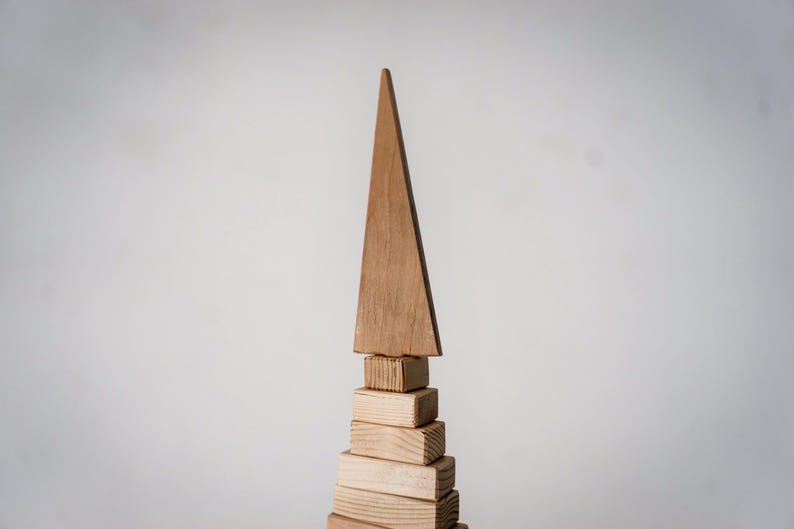 Natural Wooden Unusual Christmas Tree – Modern Scandinavian Decor