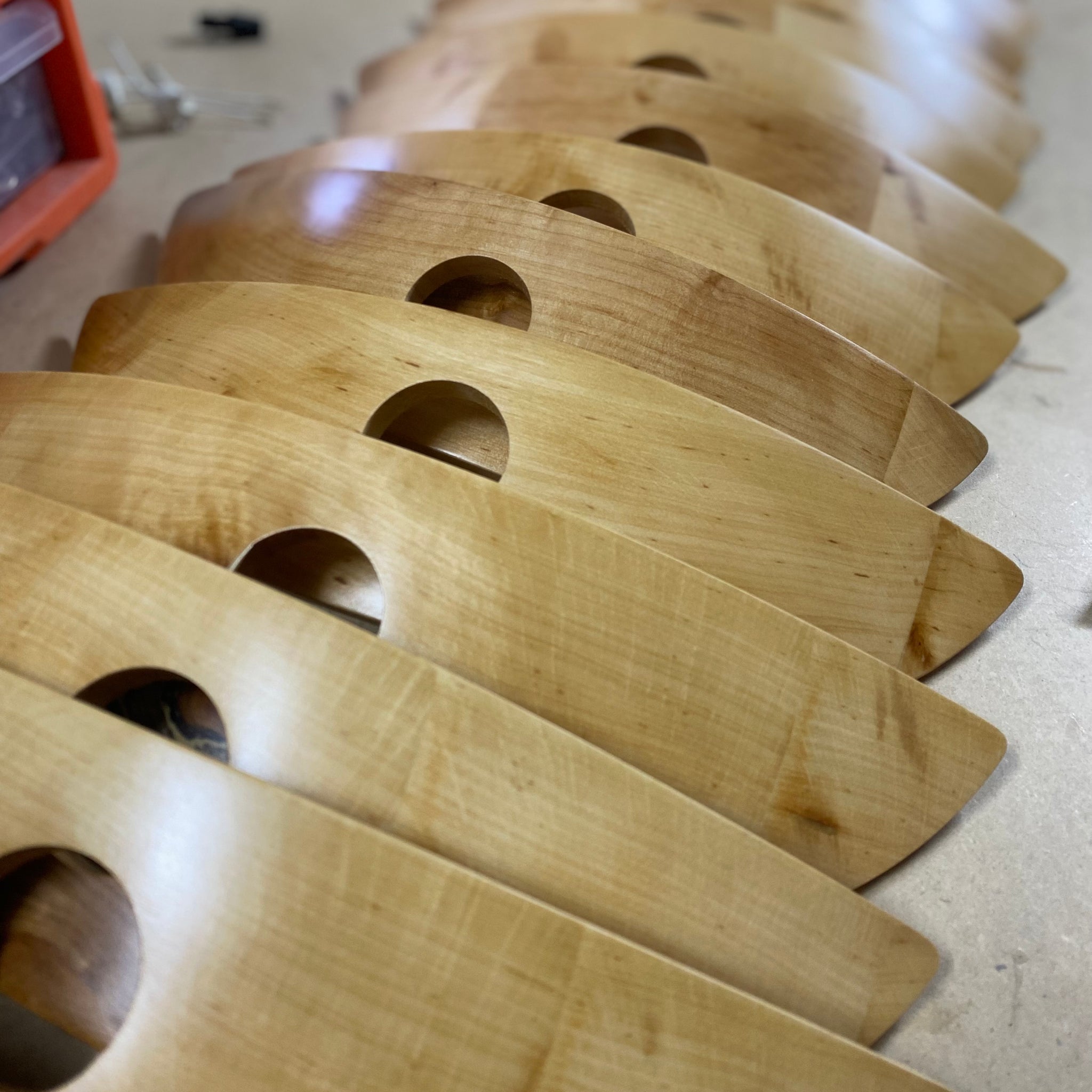 Natural light wood components for crafting custom designer lamp bases