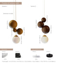 Wood bubble pendant Lights, kitchen island, lamp shades, ceiling light, chandelier lighting, scandinavian pendant, bedside art decolamp