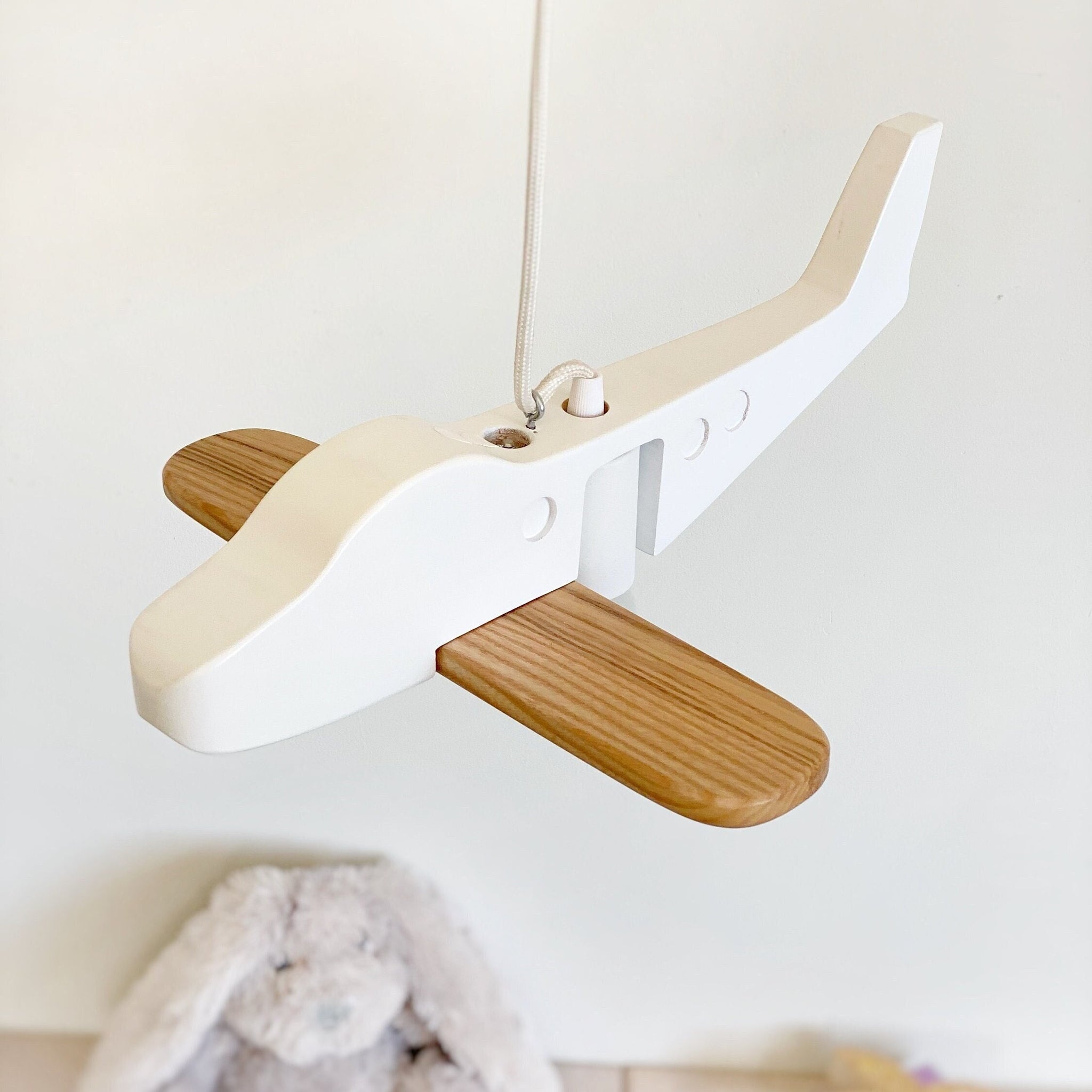Airplane hanging lamp, pendant lights, chandelier lighting, nightlight, kids baby room nursery decor, custom congratulations postpartum gift