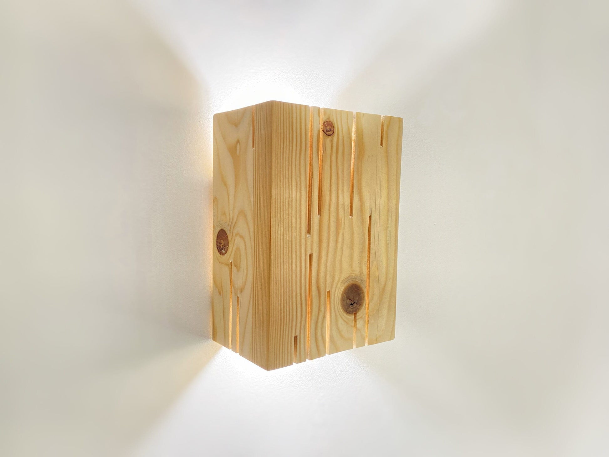 Wall sconce, plug in wall sconce, wall bedside lamp, led light, wall light, wood sconce, wood pendant light, lampshade, size 8.26x5.9x3.93