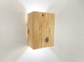 Wall sconce, plug in wall sconce, wall bedside lamp, led light, wall light, wood sconce, wood pendant light, lampshade, size 8.26x5.9x3.93