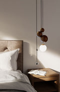 Wood bubble pendant Lights, kitchen island, lamp shades, ceiling light, chandelier lighting, scandinavian pendant, bedside art decolamp