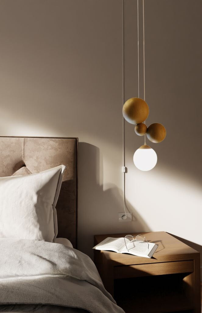 Wooden light pendant shade, handmade furniture floor lamp, ceiling light bedside hanging lamp, scandinavian pendant, kitchen island light