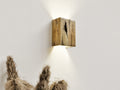 Wall lamp, plug in wall wooden sconce, oak wood with knots, industrial handmade bedside home decor, wall lights, wandlampe, wandleuchte