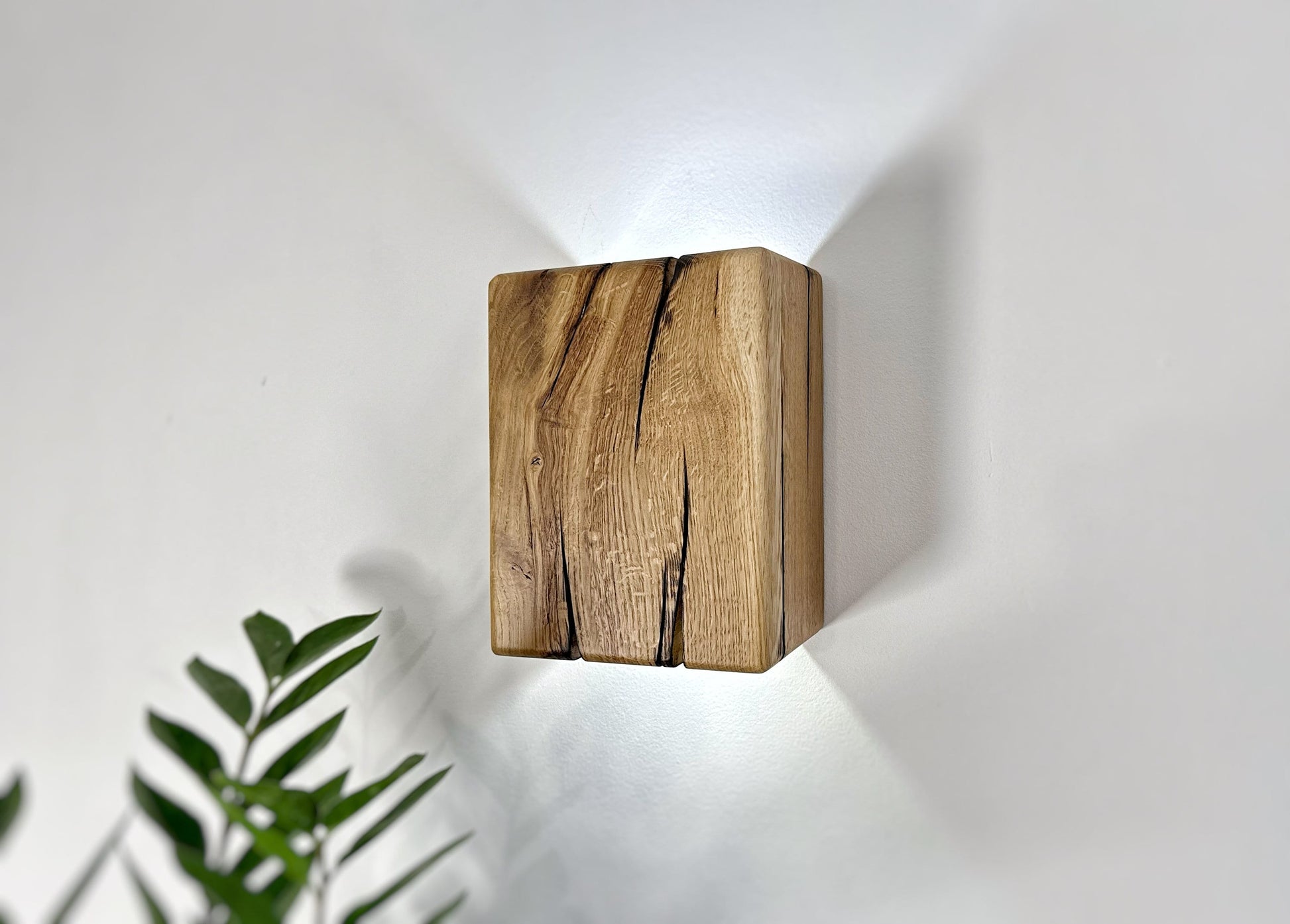 Handmade wood plug in wall sconce or with switch fixture, custom size wall bedside lamp, sconce lighting, lampshades, wood oak wall lights