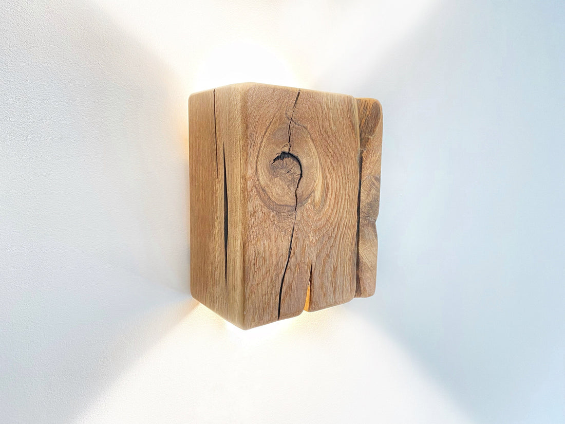 Old wood wall sconce, plug in wall sconce, wall bedside lamp, led light, wall light, wood pendant light, lampshade, size 8.26x6.69x3.93
