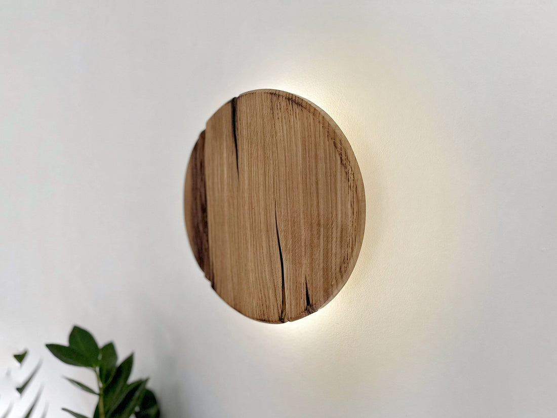 Round wall sconce or with switch fixture, custom size wall bedside lamp, sconce lighting, lampshade, wood oak wall light, wandlampe,lighting